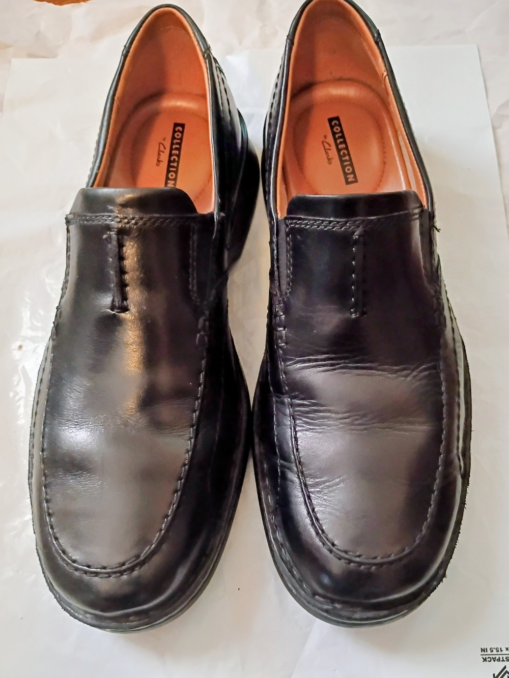 Clarks Black Leather Slip-On Men's Loafers